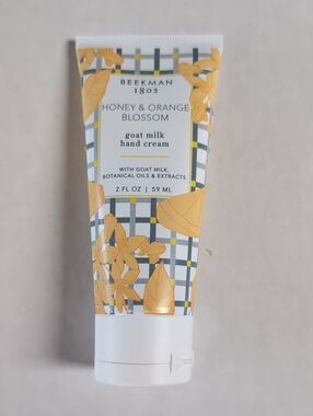 Beekman 1802 Honey & Orange Blossom Goat Milk Hand Cream - Yellow Floral Tube